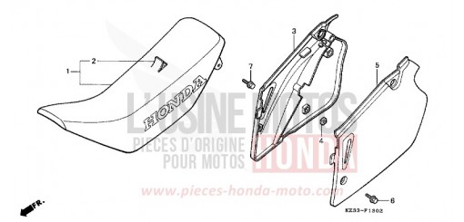 SEAT/SIDE COVER CR250RS de 1995